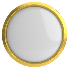 3D circle button. Luxury button. 3D illustration.