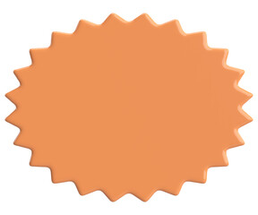 Price tag. Price label. 3D illustration.