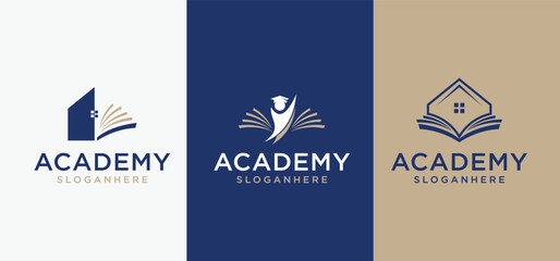 education logo, education illustration vector, library logo, study logo, private tutoring, campus.