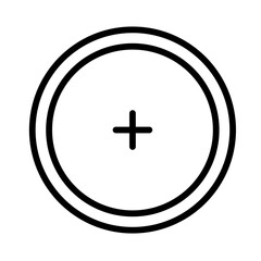 plus icon button, add icon with double circle frane, math icon
