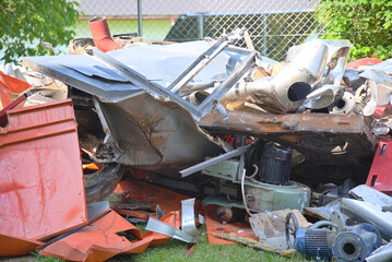 Schrotthaufen mit Altmetall