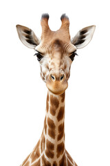 isolated portrait of a giraffe - obrazy, fototapety, plakaty