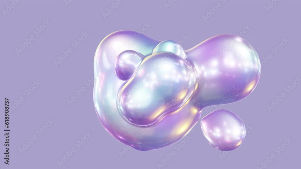 Aufkleber morphing liquid blobs in a metaball animation. 3d abstract colorful metaballs in the background. 4-k
