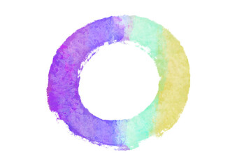 water colour circle on transparent background clip art