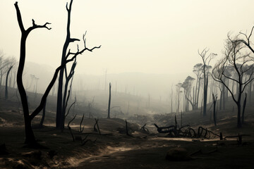 Inferno Unleashed: Devastating Forest Fire Engulfing Nature's Splendor. Generative AI
