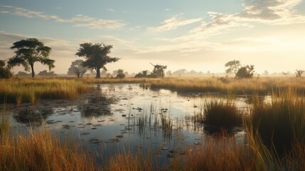 Fototapeta na wymiar photo of Okavango Delta Botswana