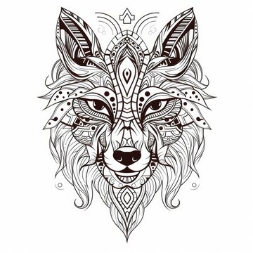 wolf head tattoo