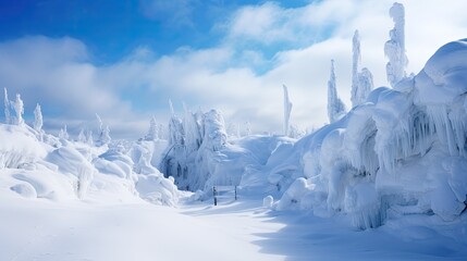 Beautiful Rime snow scenery amazing nature rime