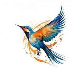 illustration of a bird in flight