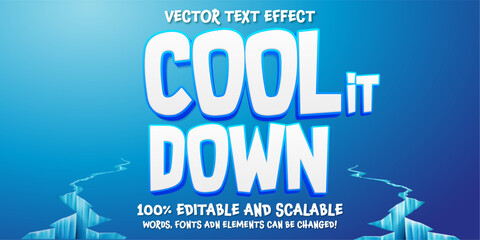 Ice Cool Cold Letters - obrazy, fototapety, plakaty