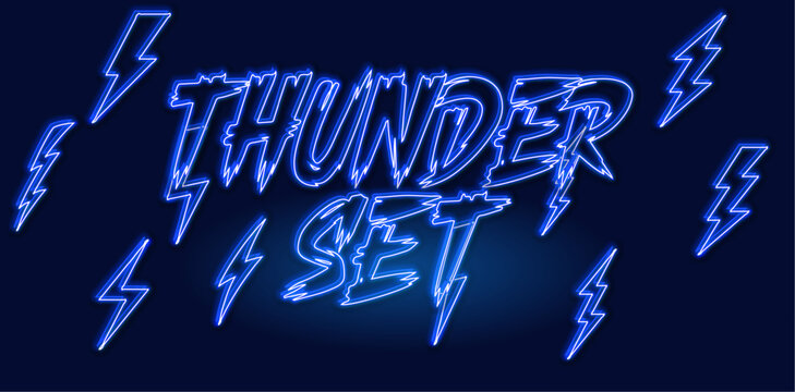 lightning thunder bold font typography lettering 3d text effect font style template background
