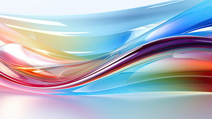 Rainbow glass background, flowing motion, abstract background