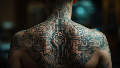 Obraz premium Inked bodies showcase individuality and creative expression generated by AI