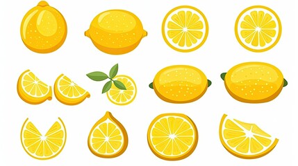 set of lemon slices