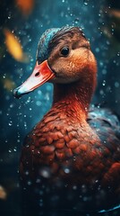 Mesmerizing Funny Duck Portrait. Generative ai