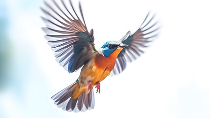 Fototapeta premium bird in flight isolated