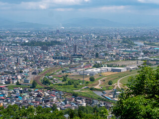 嵐山展望台からの眺望（北海道旭川市江丹別町嵐山・北海道上川郡鷹栖町）
