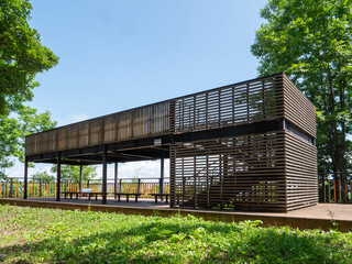Obraz premium 嵐山展望台（北海道旭川市江丹別町嵐山・北海道上川郡鷹栖町）