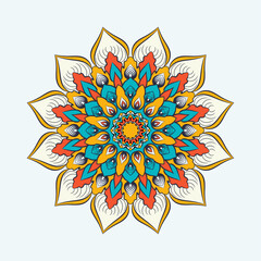 Luxury Modern coloring book cover mandala decorative ethnic element background
