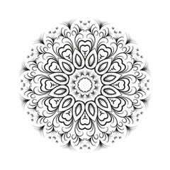Mandala Floral Design and Ornamental coloring page mandala pattern.