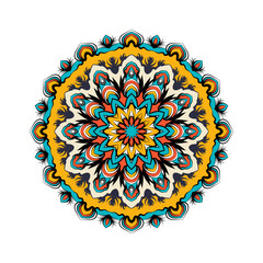 Luxury background with colorful mandala decoration