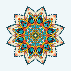 Luxury background with colorful mandala decoration