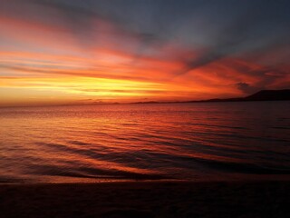 sunset over the sea