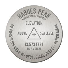 Hagues Peak Bench Mark, Survey Marker, illustration, transparent, the 72nd Tallest Mountain in the United States, in the state of Colorado
