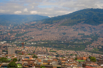 Fototapeta na wymiar Medellin, Antioquia, Colombia. January 19, 2023. Medellín is the capital of the mountains