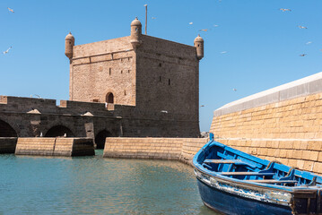 Scenic Scala du Port at the harbor of Essaouira in Morocco