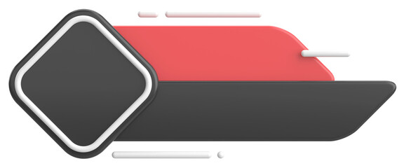 Obraz premium Sale banner. 3D label. 3D illustration.
