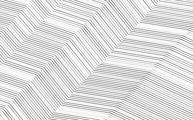 Black linear lines pattern background, vector illustration