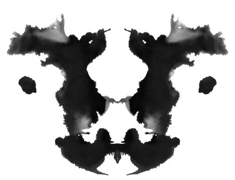 Rorschach Inkblot Test Illustration Isolated on Transparent Background
