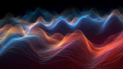 Obraz premium music, soundwaves, background, pattern, audio, rhythm, melody, waveform, frequency, beats, music visualization, sound, music notes, music pattern, musical composition, audio visualization, music techn