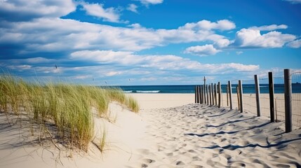 sand dunes on the beach in delaware