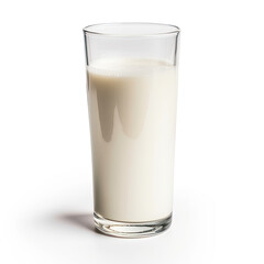 glass of milk isolated on white background