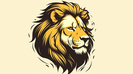 lion head vector logo design - obrazy, fototapety, plakaty