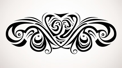 abstract floral background maori tattoo design
