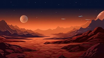 sunrise over the mountains vector
