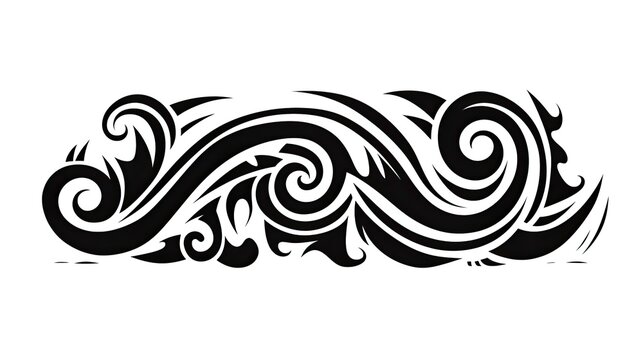 abstract floral design element maori tattoo design