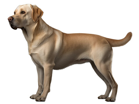 Labrador Retriever dog, Labrador Retriever profile view, close up,side profile, full body visible, background removed, png, background cut, isolated