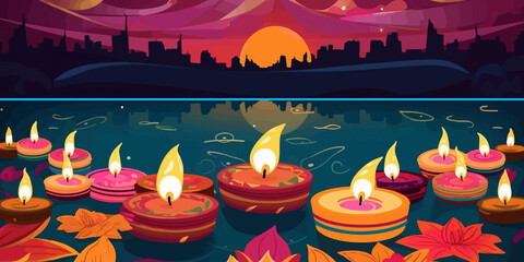 diwali day concept background. AI Generated