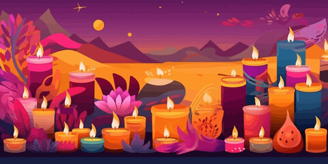 diwali day concept background. AI Generated