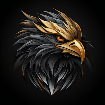 Adler Logo Webseite grau, schwarz und gold