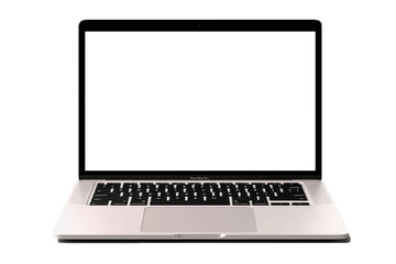 Fototapeta premium Laptop with blank screen isolate on transparent background
