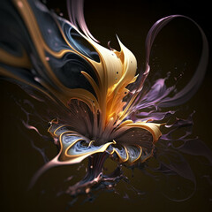 Obraz premium Fractal art background for creative design. abstract fractal. Decoration for wallpaper desktop, poster, cover booklet. Print for clothes, t-shirt. creative illustration for design