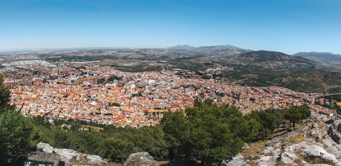 Fototapeta na wymiar Panoramic aerial view of Jaen - Jaen, Spain