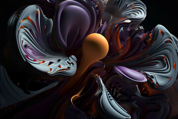 3D surreal illustration. sacred geometry. Mysterious psychedelic relaxation pattern. fractal abstract texture. Digital artwork graphic astrology magic