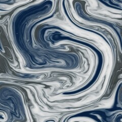 Blue Liquid Marble Texture with Gold and White Details