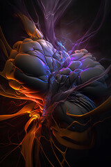 Obraz premium abstract fractal background a computer-generated 3D illustration, texture